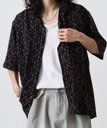 ATU　レトロプリントオープン半袖シャツ