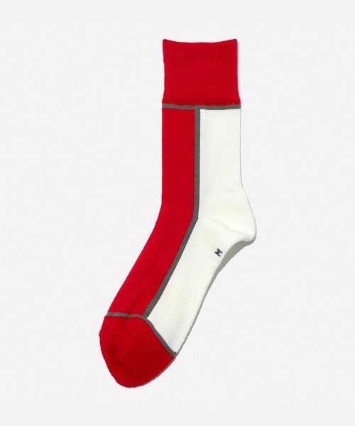 CHICSTOCKS(シックストックス)の「鉄道ソックス(ソックス/靴下・メンズ・レッド/ブルー/エメラルド・SMALL/MEDIUM/LARGE)」の1枚目の写真