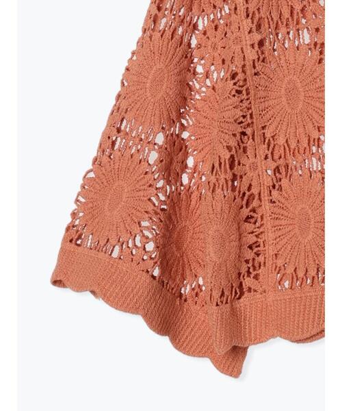 ehka sopo（エヘカソポ）の「かぎ針編み風カーディガン（カーディガン/ボレロ・レディース・オレンジ/キナリ/ブラック・F）」の20枚目の写真