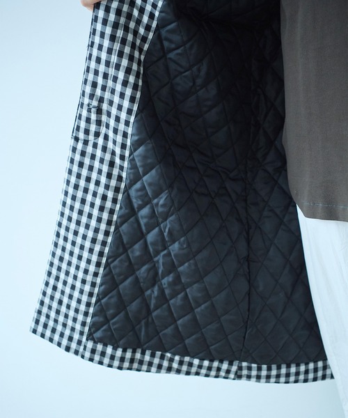 bulle de savon（ビュルデサボン）の「●gingham quilt コート（その他アウター・レディース・ブラック・FREE）」の17枚目の写真