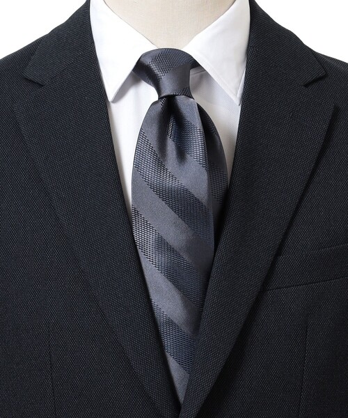 B:MING by BEAMS（ビーミングバイビームス）の「シルク ソリッド ネクタイ② 24AW（ネクタイ・メンズ・グレー/ロイヤルブルー/インディゴブルー/ネイビー/ブラウン・ONE SIZE）」の2枚目の写真