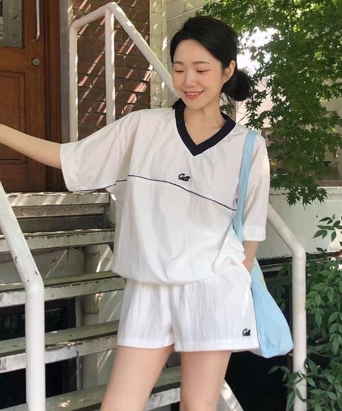 B.R.U（ブル）の「Callワンポイントセットアップ（Tシャツ/カットソー・レディース・ブラック/ネイビー/カーキ・FREE）」の7枚目の写真