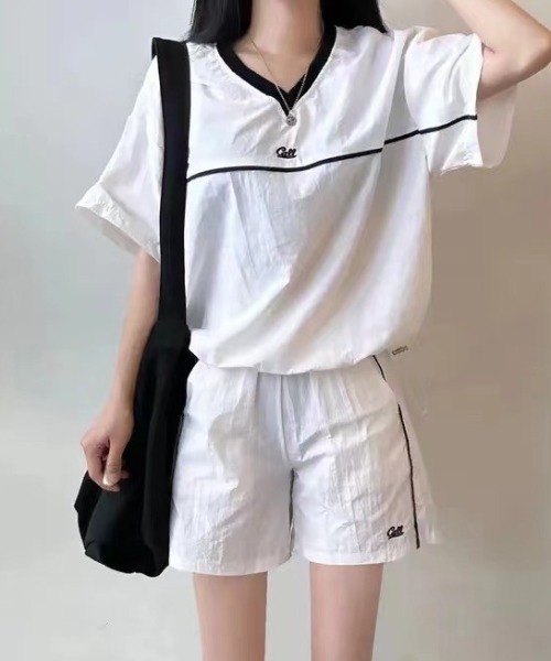 B.R.U（ブル）の「Callワンポイントセットアップ（Tシャツ/カットソー・レディース・ブラック/ネイビー/カーキ・FREE）」の8枚目の写真