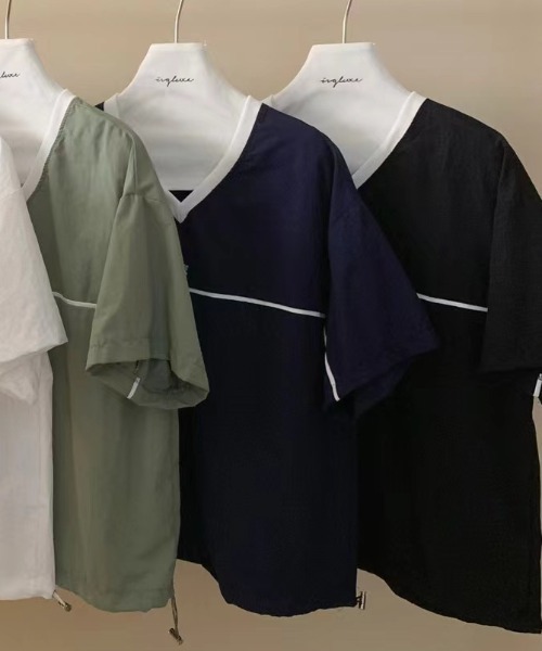 B.R.U（ブル）の「Callワンポイントセットアップ（Tシャツ/カットソー・レディース・ブラック/ネイビー/カーキ・FREE）」の6枚目の写真