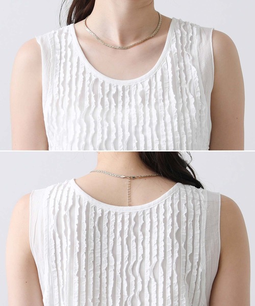 Gready Brilliant（グレディブリリアン）の「フリルドッキングタンク（タンクトップ・レディース・ブラック/オフホワイト・FREE）」の22枚目の写真