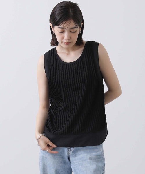 Gready Brilliant（グレディブリリアン）の「フリルドッキングタンク（タンクトップ・レディース・ブラック/オフホワイト・FREE）」の7枚目の写真