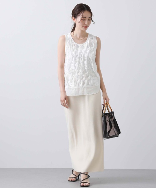 Gready Brilliant（グレディブリリアン）の「フリルドッキングタンク（タンクトップ・レディース・ブラック/オフホワイト・FREE）」の14枚目の写真