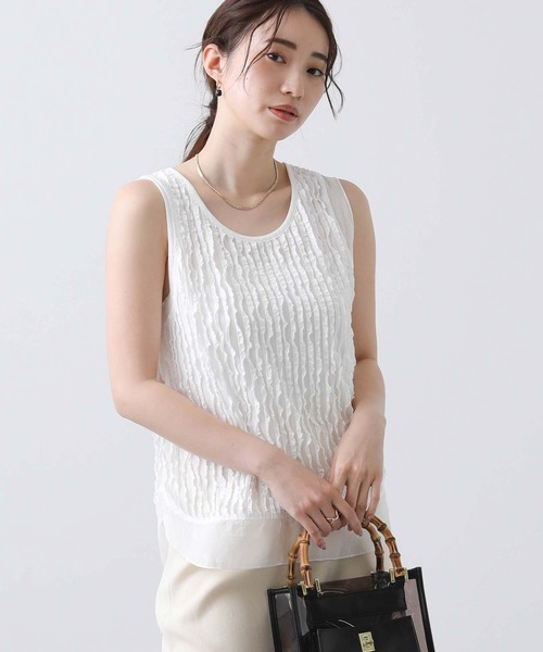 Gready Brilliant（グレディブリリアン）の「フリルドッキングタンク（タンクトップ・レディース・ブラック/オフホワイト・FREE）」の15枚目の写真