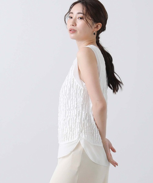 Gready Brilliant（グレディブリリアン）の「フリルドッキングタンク（タンクトップ・レディース・ブラック/オフホワイト・FREE）」の16枚目の写真