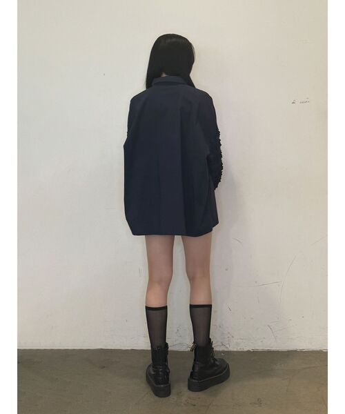 jouetie(ジュエティ)の「スリーブフリルルーズタイシャツ【セットアイテム】(シャツ/ブラウス・レディース・ネイビー/オフホワイト/ボルドー・MEDIUM)」の20枚目の写真
