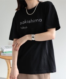sakishimatokyo 立体ロゴ刺繍Tシャツ/カットソー/半袖