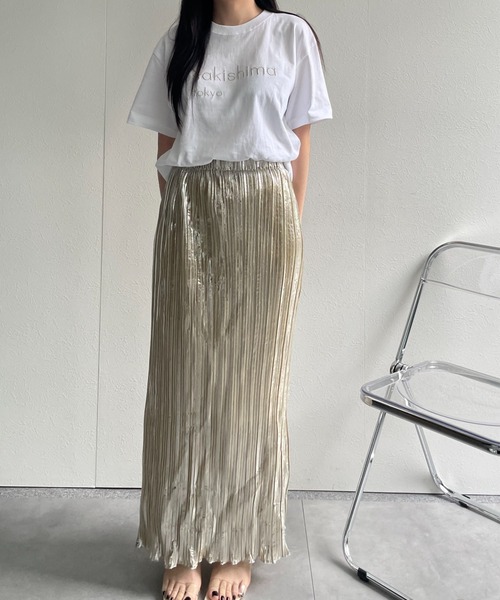 sakishimatokyo(サキシマトーキョー)の「sakishimatokyo 立体ロゴ刺繍Tシャツ/カットソー/半袖(Tシャツ/カットソー・レディース・杢グレー/シルバー/ホワイト/ブラック・FREE)」の5枚目の写真