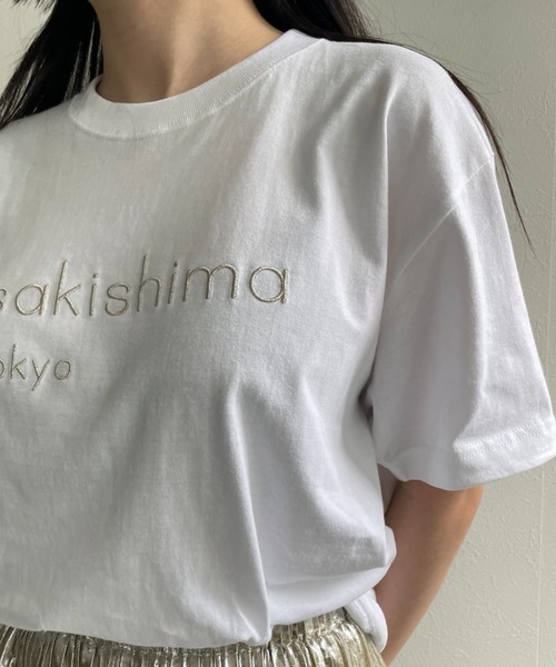 sakishimatokyo(サキシマトーキョー)の「sakishimatokyo 立体ロゴ刺繍Tシャツ/カットソー/半袖(Tシャツ/カットソー・レディース・杢グレー/シルバー/ホワイト/ブラック・FREE)」の6枚目の写真