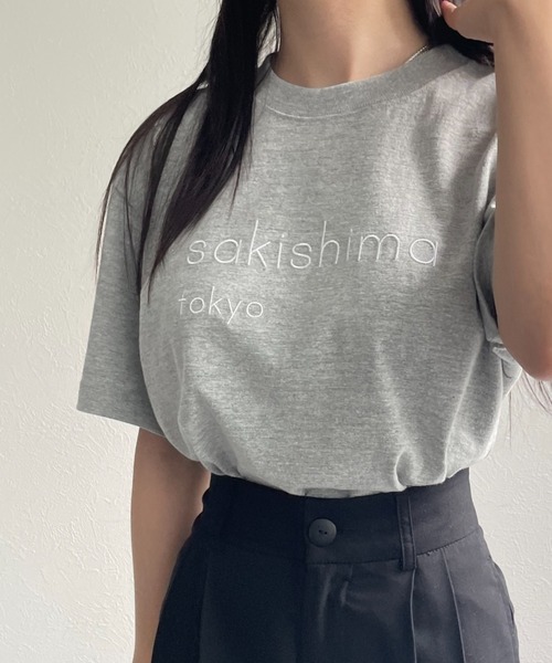 sakishimatokyo(サキシマトーキョー)の「sakishimatokyo 立体ロゴ刺繍Tシャツ/カットソー/半袖(Tシャツ/カットソー・レディース・杢グレー/シルバー/ホワイト/ブラック・FREE)」の12枚目の写真