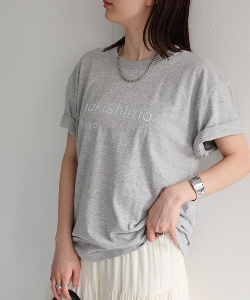グレー 半袖Tシャツ 刺繍ロゴ NOAH ノア ローズ刺繍ロゴ Tシャツ XLサイズ グレー 希少 - メルカリ