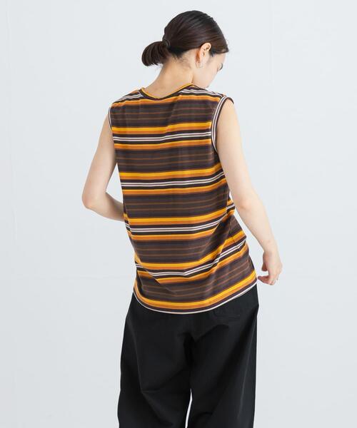 MIXTA（ミクスタ）の「『別注』SOBLANTE by MIXTA×UR　MULTI BORDER NO SLEEVE（Tシャツ/カットソー・レディース・ベージュ系その他/ブラック系その他/ブラウン系その他/レッド系その他・SMALL）」の6枚目の写真