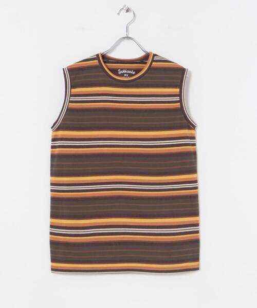 MIXTA（ミクスタ）の「『別注』SOBLANTE by MIXTA×UR　MULTI BORDER NO SLEEVE（Tシャツ/カットソー・レディース・ベージュ系その他/ブラック系その他/ブラウン系その他/レッド系その他・SMALL）」の22枚目の写真