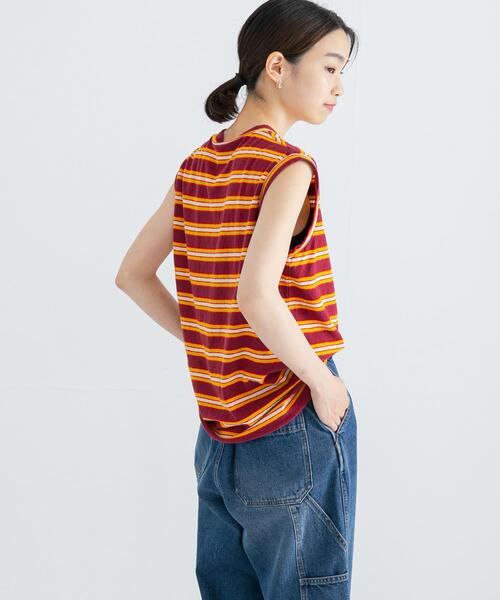 MIXTA（ミクスタ）の「『別注』SOBLANTE by MIXTA×UR　MULTI BORDER NO SLEEVE（Tシャツ/カットソー・レディース・ベージュ系その他/ブラック系その他/ブラウン系その他/レッド系その他・SMALL）」の19枚目の写真