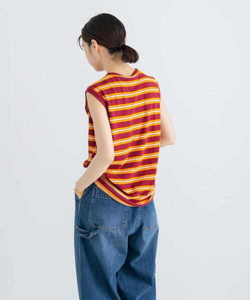 MIXTA（ミクスタ）の「『別注』SOBLANTE by MIXTA×UR　MULTI BORDER NO SLEEVE（Tシャツ/カットソー・レディース・ベージュ系その他/ブラック系その他/ブラウン系その他/レッド系その他・SMALL）」の18枚目の写真