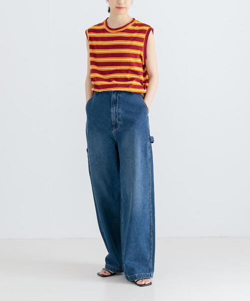 MIXTA（ミクスタ）の「『別注』SOBLANTE by MIXTA×UR　MULTI BORDER NO SLEEVE（Tシャツ/カットソー・レディース・ベージュ系その他/ブラック系その他/ブラウン系その他/レッド系その他・SMALL）」の17枚目の写真