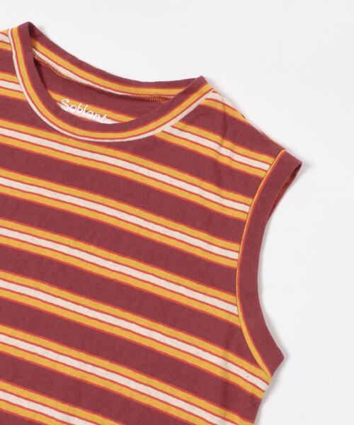 MIXTA（ミクスタ）の「『別注』SOBLANTE by MIXTA×UR　MULTI BORDER NO SLEEVE（Tシャツ/カットソー・レディース・ベージュ系その他/ブラック系その他/ブラウン系その他/レッド系その他・SMALL）」の14枚目の写真