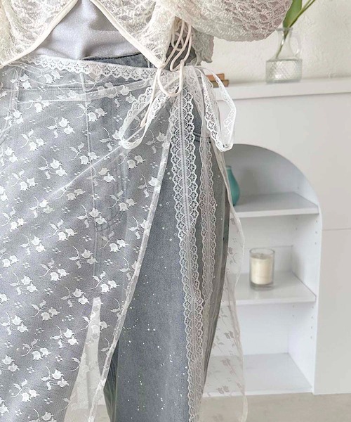 apres jour clair（アプレジュールクレア）の「【apres jour clair×ARIAZ】アソートレース巻きスカート（スカート・レディース・その他/ライトホワイト/ホワイト・FREE）」の3枚目の写真