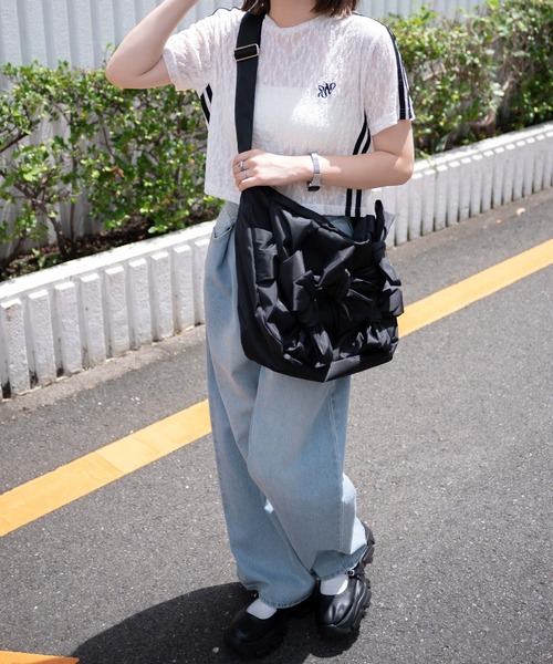 WEGO(ウィゴー)の「WEGO/リボンデザインBIGショルダー(ショルダーバッグ・レディース・シルバー/ブラック・FREE)」の12枚目の写真