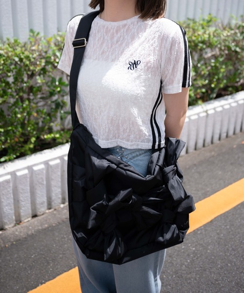 セール】WEGO/リボンデザインBIGショルダー（ショルダーバッグ