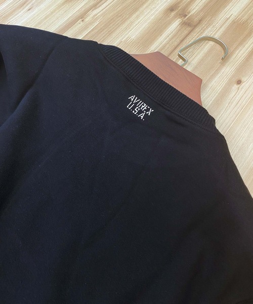 AVIREX(アヴィレックス)の「CREW NECK L/S SWEAT(スウェット・メンズ・ネイビー/グレー/ブラック・XL/XXL/L/M)」の11枚目の写真