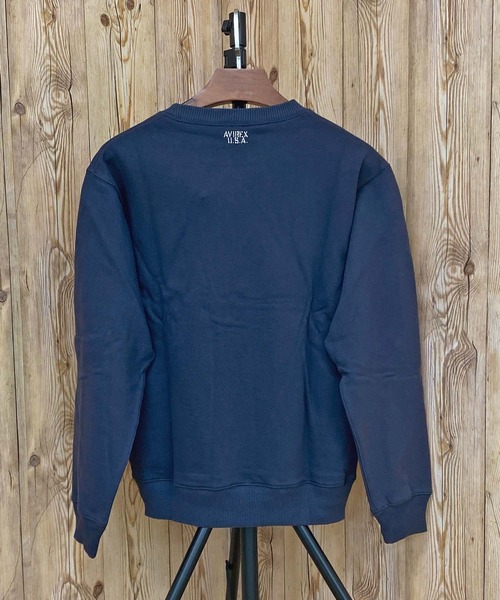 AVIREX(アヴィレックス)の「CREW NECK L/S SWEAT(スウェット・メンズ・ネイビー/グレー/ブラック・XL/XXL/L/M)」の9枚目の写真