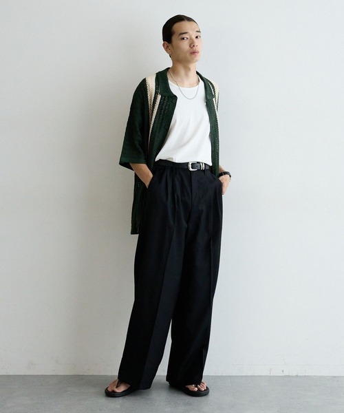 RAGEBLUE（レイジブルー）の「TWドレープワイドストレートスラックス（スラックス・メンズ・グレー/ブラック・LARGE/MEDIUM/SMALL）」の3枚目の写真