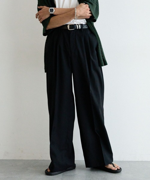 RAGEBLUE（レイジブルー）の「TWドレープワイドストレートスラックス（スラックス・メンズ・グレー/ブラック・LARGE/MEDIUM/SMALL）」の4枚目の写真