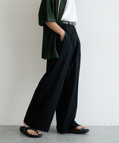 RAGEBLUE（レイジブルー）の「TWドレープワイドストレートスラックス（スラックス・メンズ・グレー/ブラック・LARGE/MEDIUM/SMALL）」の7枚目の写真