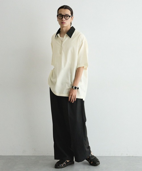 RAGEBLUE（レイジブルー）の「TWドレープワイドストレートスラックス（スラックス・メンズ・グレー/ブラック・LARGE/MEDIUM/SMALL）」の8枚目の写真