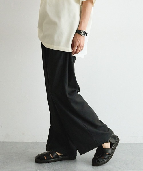 RAGEBLUE（レイジブルー）の「TWドレープワイドストレートスラックス（スラックス・メンズ・グレー/ブラック・LARGE/MEDIUM/SMALL）」の10枚目の写真