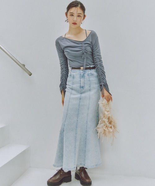 SNIDEL(スナイデル)の「メタルモチーフベルト(ベルト・レディース・ダークブラウン/ベージュ/ブラック・FREE)」の14枚目の写真