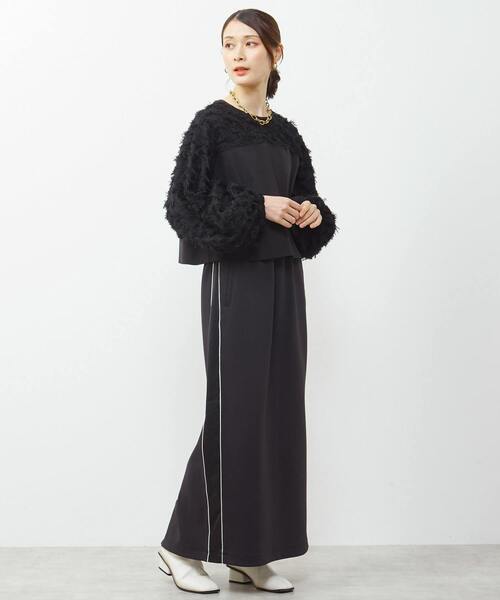 SOFFITTO（ソフィット）の「異素材使いカットジャガードブラウス（シャツ/ブラウス・レディース・パープル/ブラック/ホワイト・FREE）」の16枚目の写真