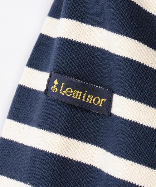 Le Minor（ルミノア）の「Le minor: ボートネック ボーダー カットソー（Tシャツ/カットソー・メンズ・ナチュラル/レッド/オリーブ/ネイビー・MEDIUM/X-LARGE/LARGE）」の12枚目の写真