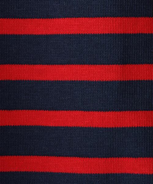 Le Minor（ルミノア）の「Le minor: ボートネック ボーダー カットソー（Tシャツ/カットソー・メンズ・ナチュラル/レッド/オリーブ/ネイビー・MEDIUM/X-LARGE/LARGE）」の5枚目の写真