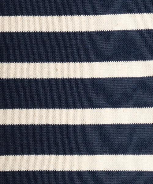 Le Minor（ルミノア）の「Le minor: ボートネック ボーダー カットソー（Tシャツ/カットソー・メンズ・ナチュラル/レッド/オリーブ/ネイビー・MEDIUM/X-LARGE/LARGE）」の7枚目の写真