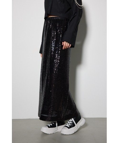 rienda(リエンダ)の「ジャストウェストスパンコールIラインスカート アイライン(スカート・レディース・ブラック/グレー・SMALL/MEDIUM)」の15枚目の写真