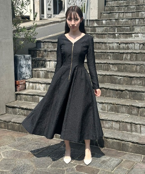 JENNE（ジェンヌ）の「ジャカード美シルエットワンピース（ワンピース 
