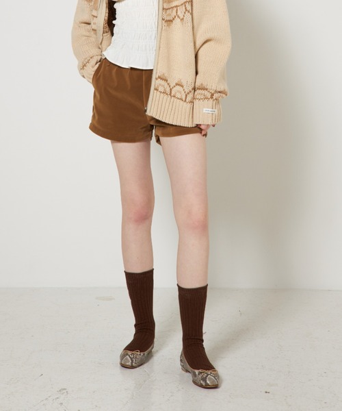 RUBY AND YOU（ルビーアンドユー）の「エンブロイダリーハイウエストショーツ（その他パンツ・レディース・ベージュ/ブラック・FREE）」の10枚目の写真