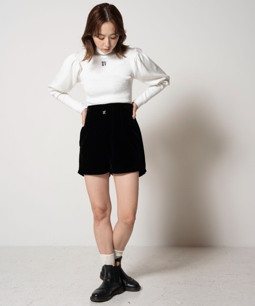 RUBY AND YOU（ルビーアンドユー）の「エンブロイダリーハイウエストショーツ（その他パンツ・レディース・ベージュ/ブラック・FREE）」の18枚目の写真