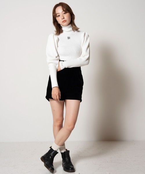 RUBY AND YOU（ルビーアンドユー）の「エンブロイダリーハイウエストショーツ（その他パンツ・レディース・ベージュ/ブラック・FREE）」の17枚目の写真