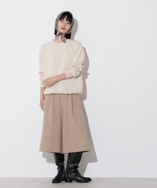 Apo(s)ture（アポスチャー）の「KATY-001/合繊ツータックキュロットパンツ（その他パンツ・レディース・ブラック/グリーン/ベージュ/チャコール・XS/S/M/L/XL）」の13枚目の写真