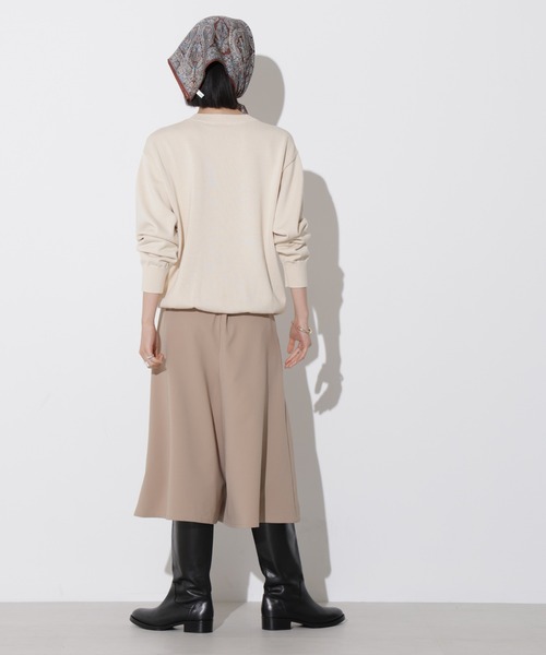 Apo(s)ture（アポスチャー）の「KATY-001/合繊ツータックキュロットパンツ（その他パンツ・レディース・ブラック/グリーン/ベージュ/チャコール・XS/S/M/L/XL）」の16枚目の写真