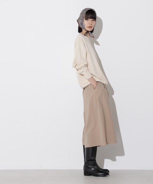 Apo(s)ture（アポスチャー）の「KATY-001/合繊ツータックキュロットパンツ（その他パンツ・レディース・ブラック/グリーン/ベージュ/チャコール・XS/S/M/L/XL）」の17枚目の写真