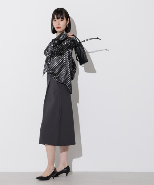 Apo(s)ture（アポスチャー）の「KATY-001/合繊ツータックキュロットパンツ（その他パンツ・レディース・ブラック/グリーン/ベージュ/チャコール・XS/S/M/L/XL）」の22枚目の写真
