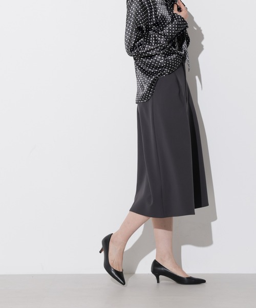 Apo(s)ture（アポスチャー）の「KATY-001/合繊ツータックキュロットパンツ（その他パンツ・レディース・ブラック/グリーン/ベージュ/チャコール・XS/S/M/L/XL）」の20枚目の写真